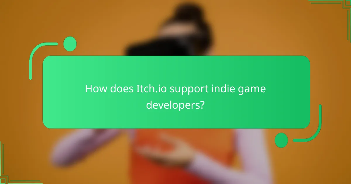 How does Itch.io support indie game developers?