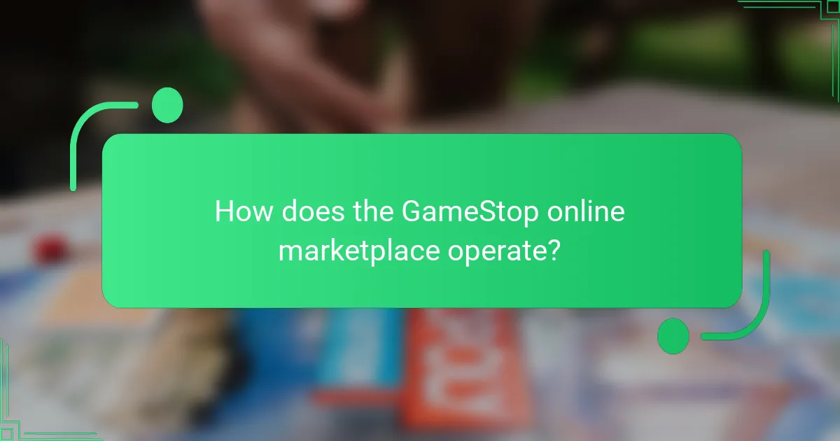 How does the GameStop online marketplace operate?